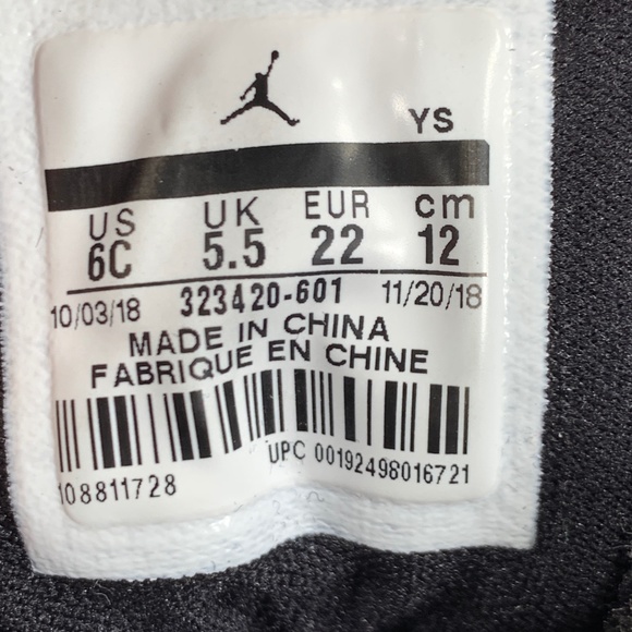 Nike Air Jordan 6 Rings Gym Red 323420-601 PS 6C - Picture 9 of 10